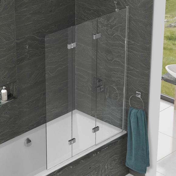 KUINBSTR - Kudos Inspire 3 Panel 6mm In-Fold Bath Screen 1250mm Right Hand