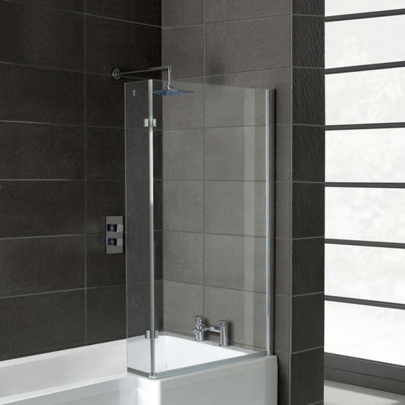 ULNSBS7 L Shaped Shower Bath Screen 800mm